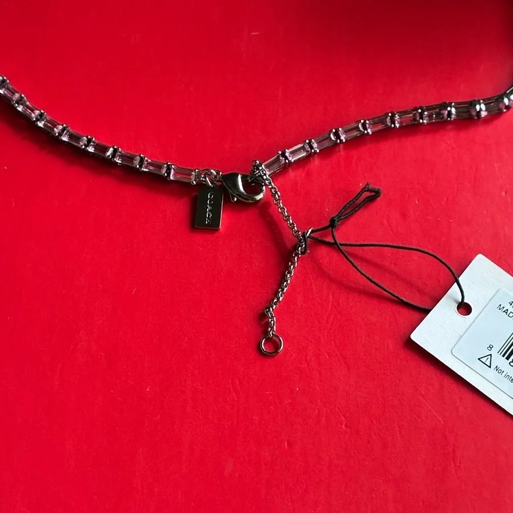 COACH Necklace,Black and pink Coach necklace